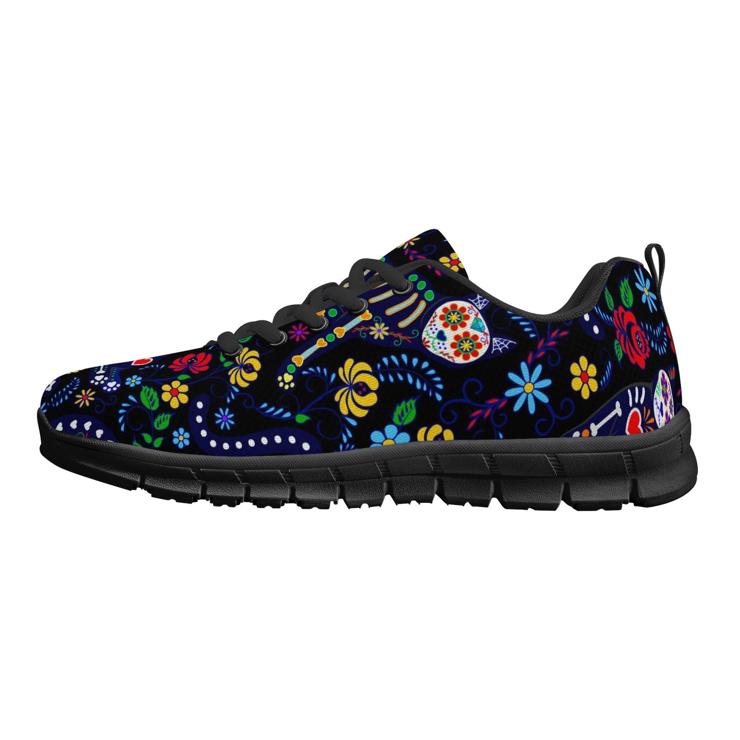 Cat sugar skull pattern Women's Running Shoes