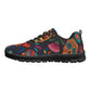 Floral sugar skull pattern Women's Running Shoes