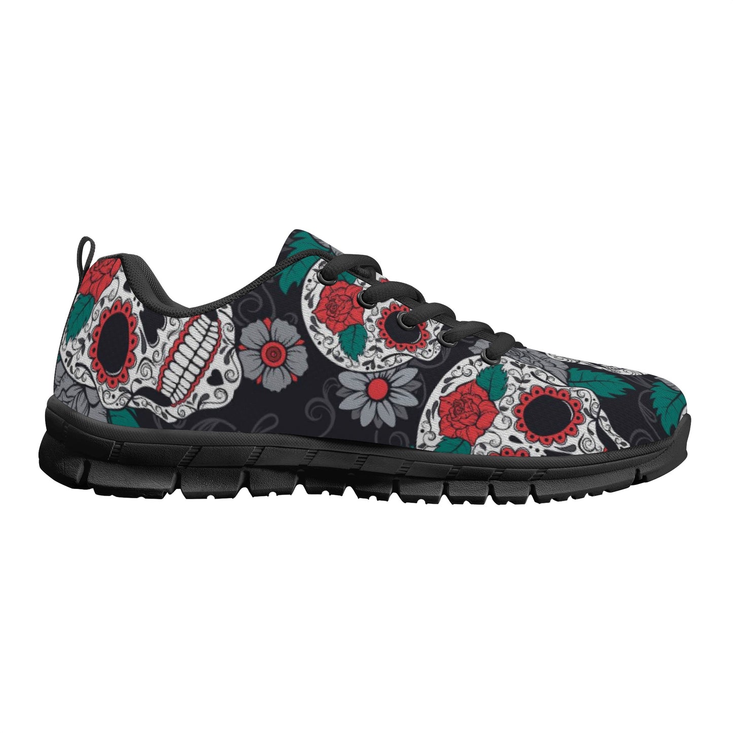Day of the dead candy skull gothic Women's Running Shoes