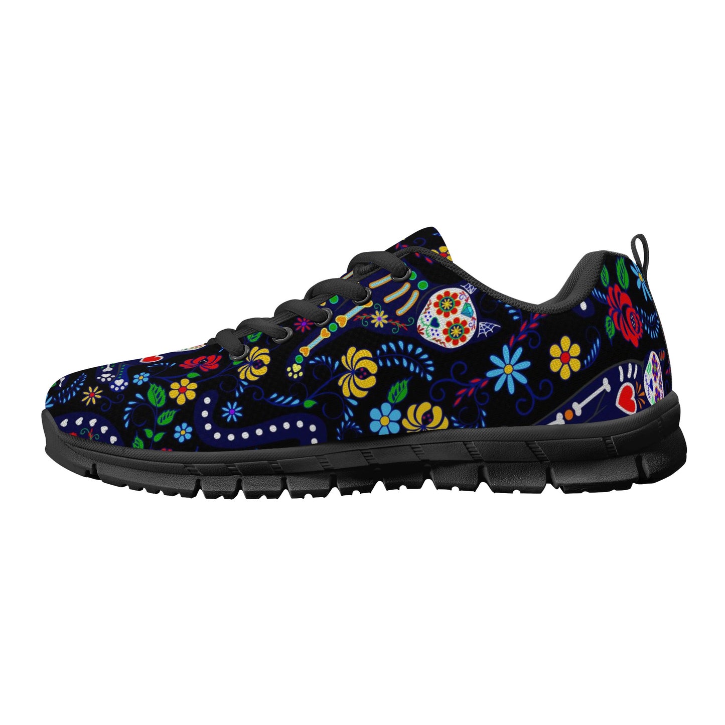 Cat sugar skull pattern Women's Running Shoes