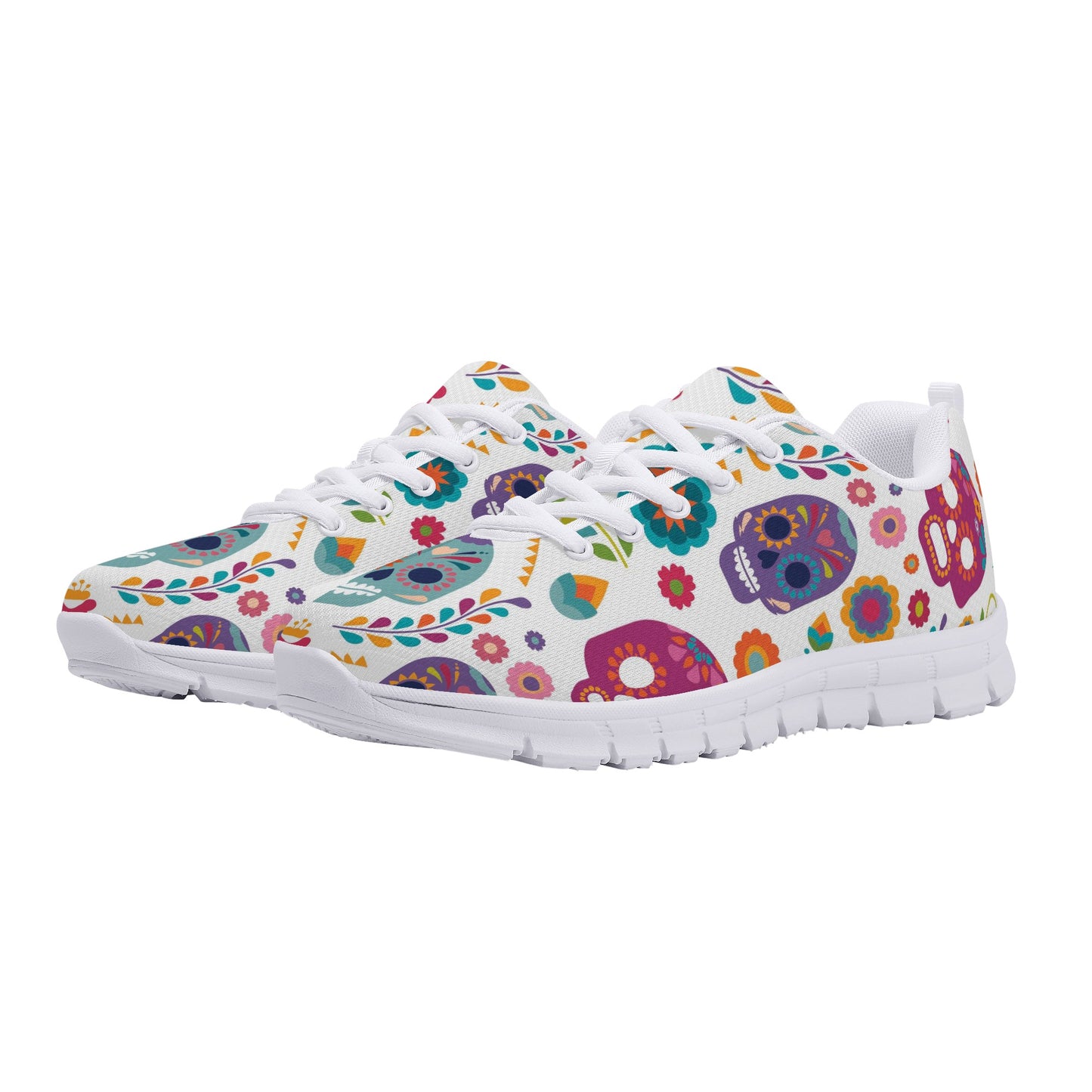 Sugar skull skeleton Halloween Women's Running Shoes