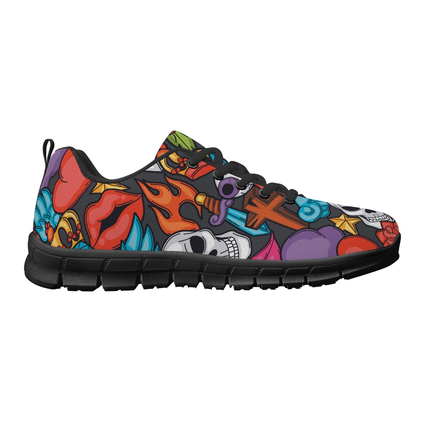 Gothic Halloween pattern Women's Running Shoes