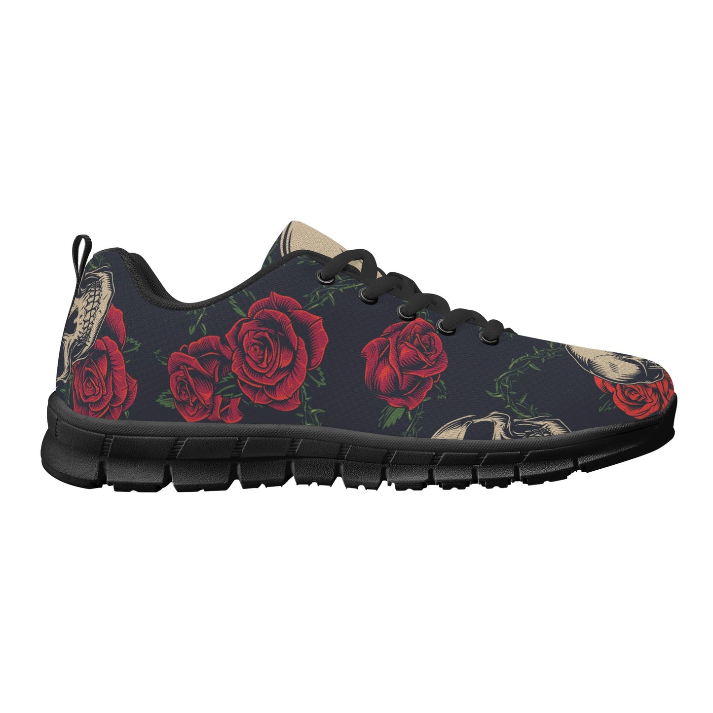 Floral skeleton Halloween grim reaper floral Women's Running Shoes