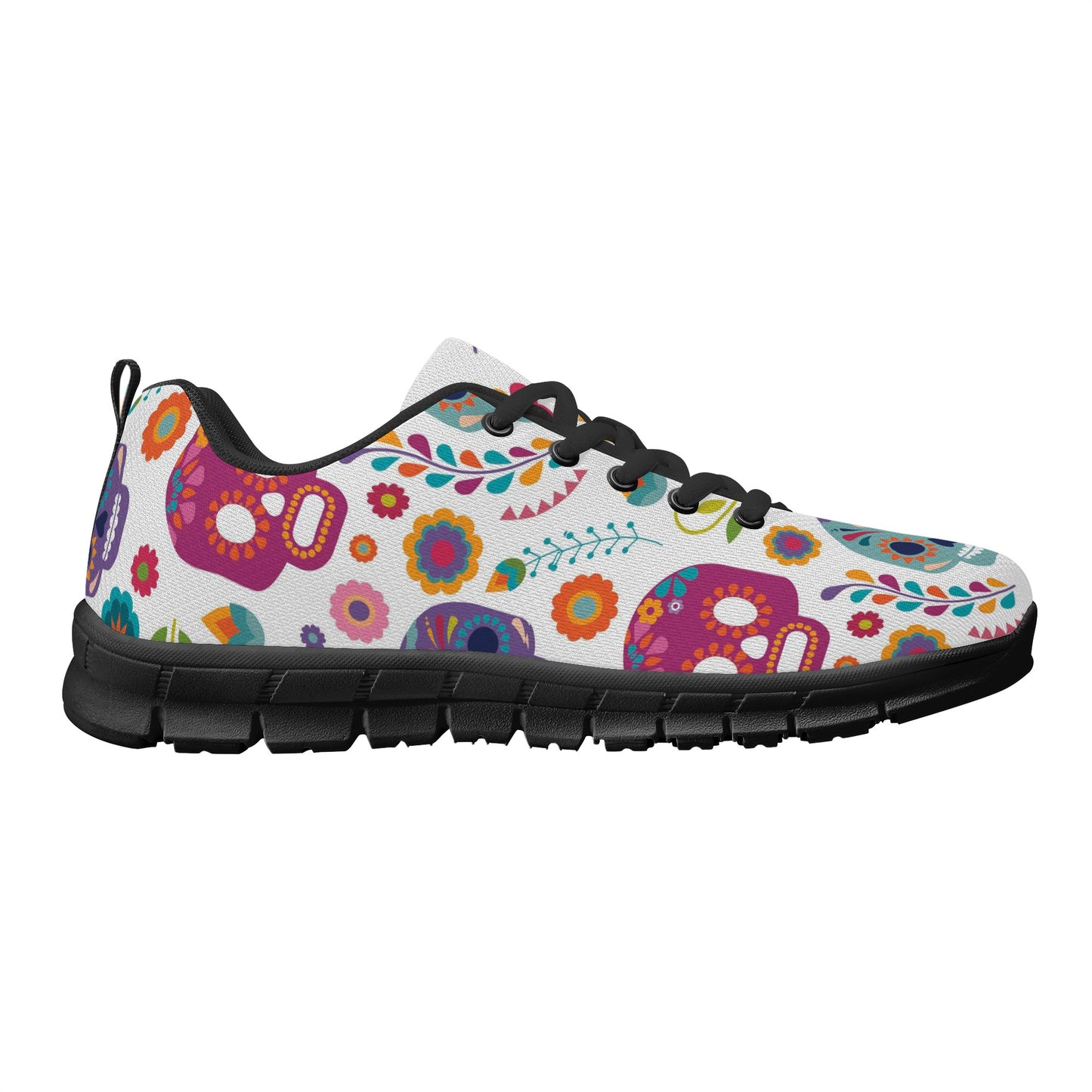 Sugar skull skeleton Halloween Women's Running Shoes