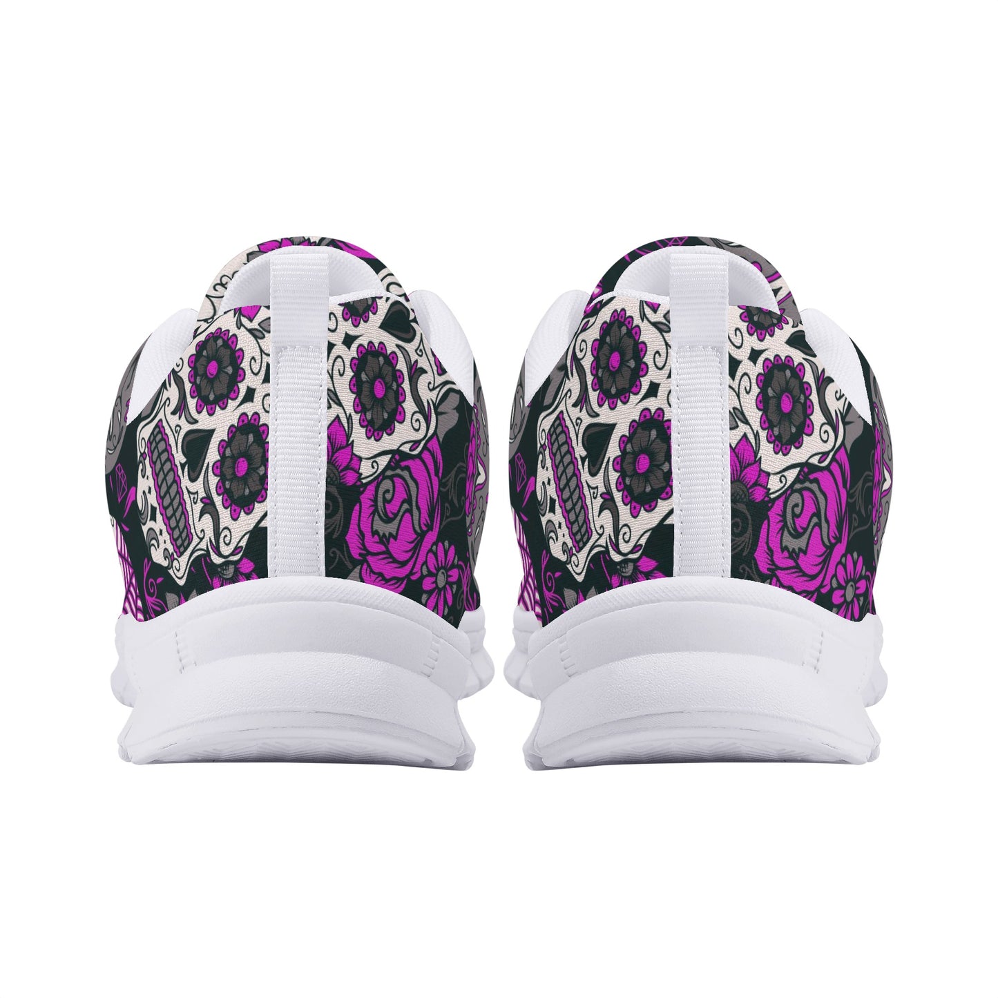 Floral sugar skull candy skull day of the dead Women's Running Shoes