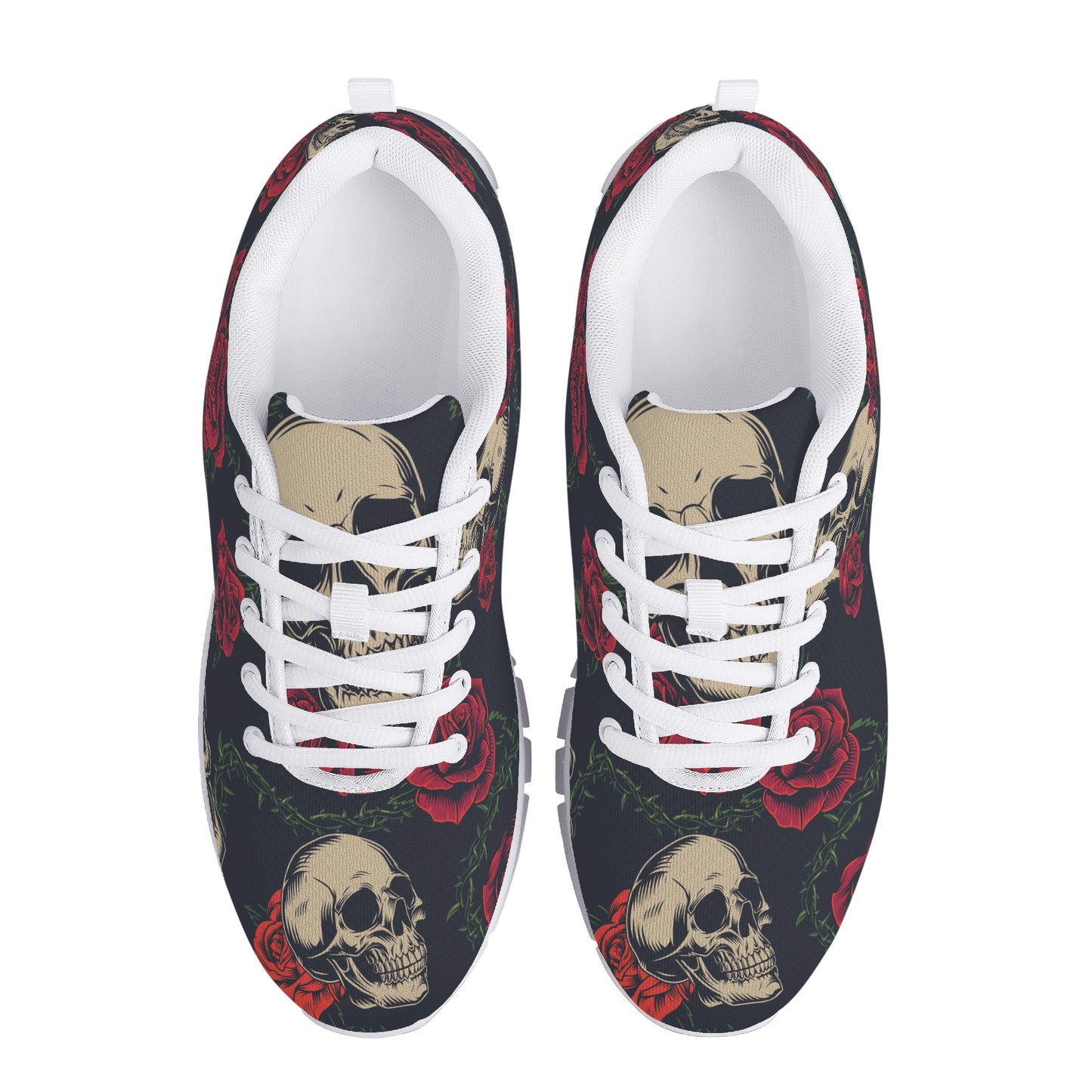 Floral skeleton Halloween grim reaper floral Women's Running Shoes