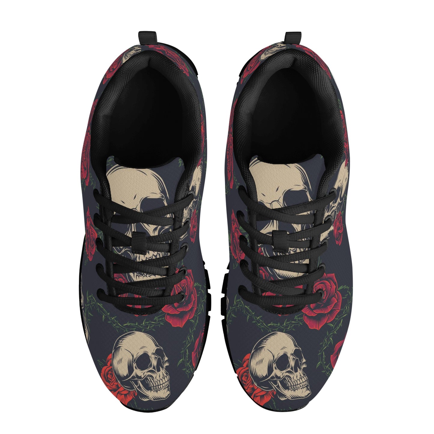 Floral skeleton Halloween grim reaper floral Women's Running Shoes