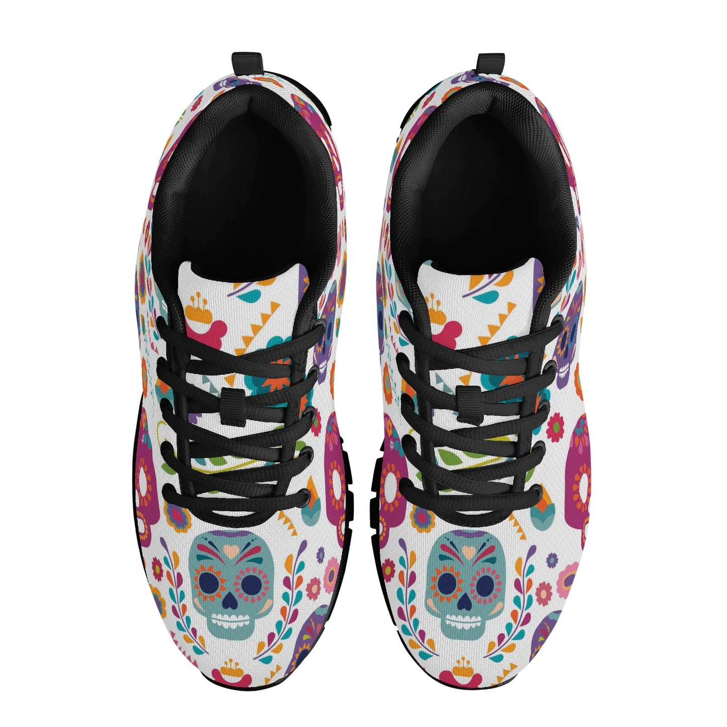 Sugar skull skeleton Halloween Women's Running Shoes