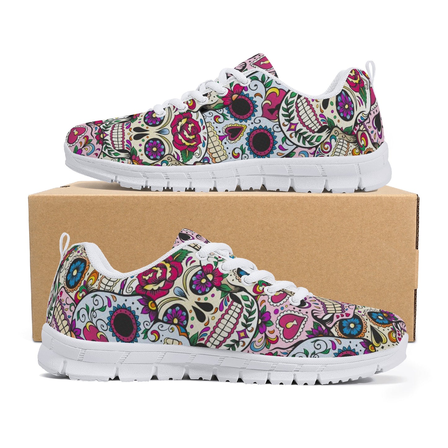 Day of the dead gothic skull Women's Running Shoes