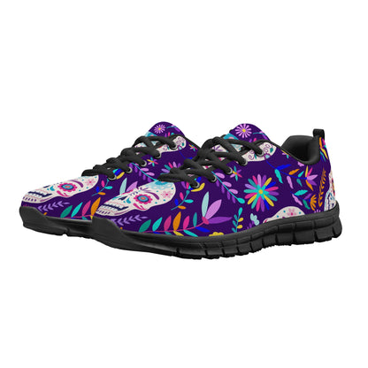 Rose skull floral sugar skull Women's Running Shoes