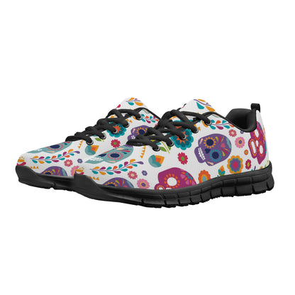 Sugar skull skeleton Halloween Women's Running Shoes