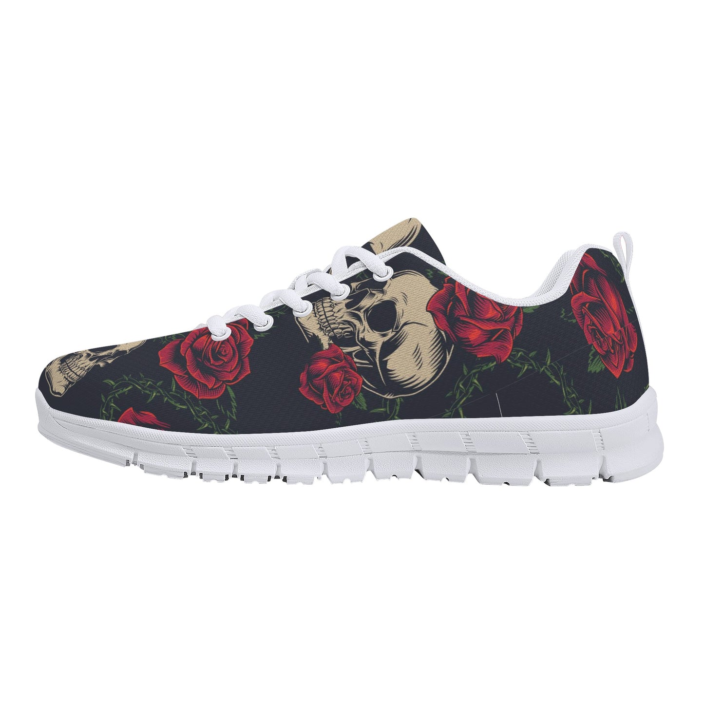 Floral skeleton Halloween grim reaper floral Women's Running Shoes