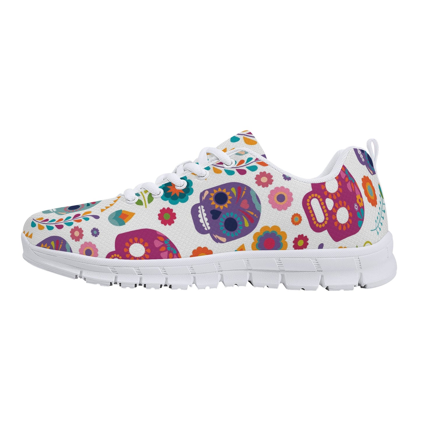 Sugar skull skeleton Halloween Women's Running Shoes