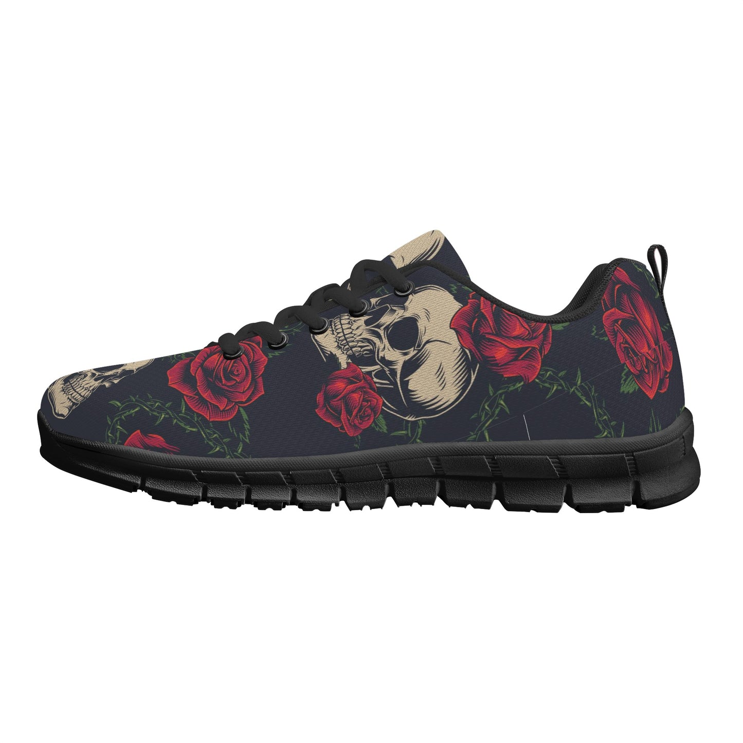 Floral skeleton Halloween grim reaper floral Women's Running Shoes