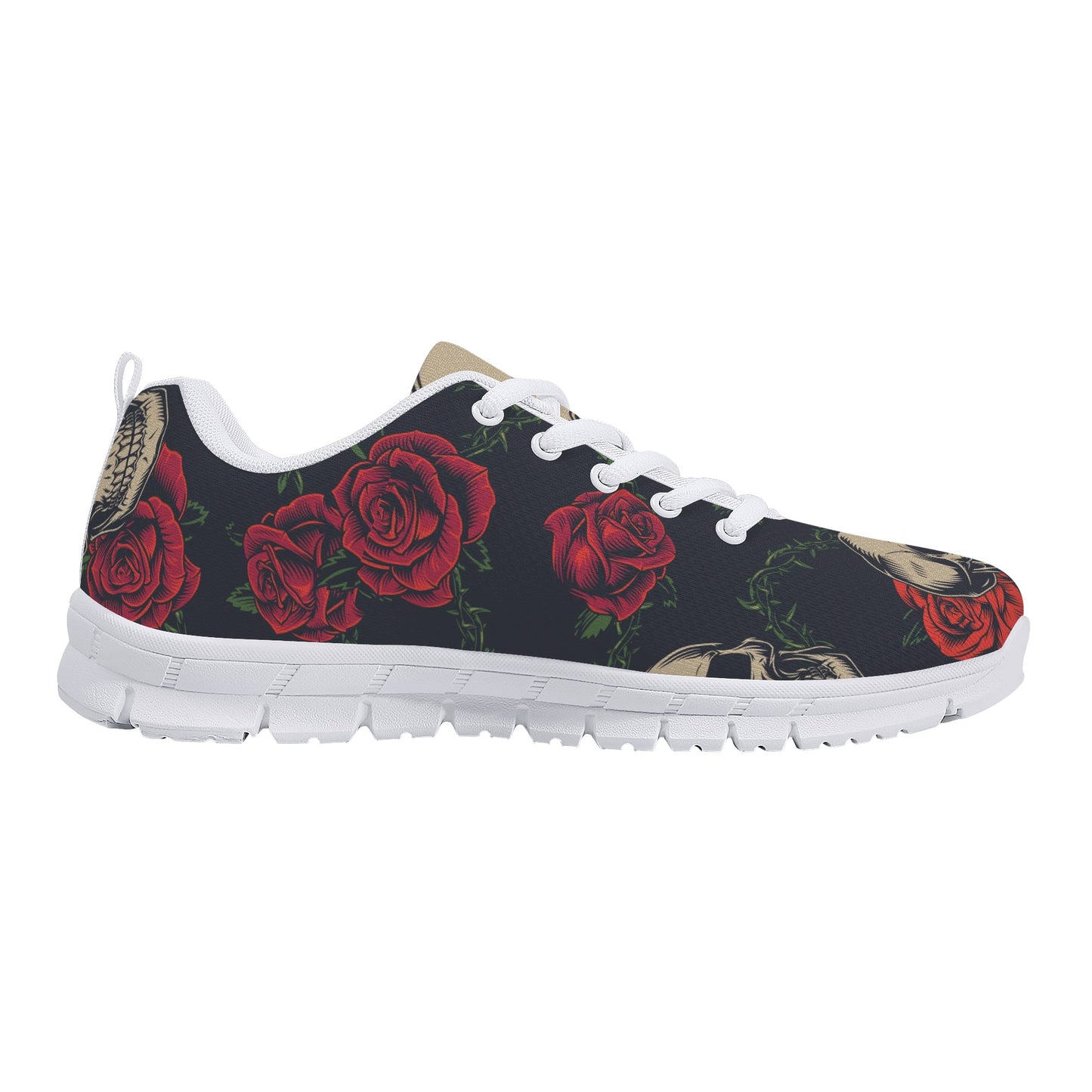 Floral skeleton Halloween grim reaper floral Women's Running Shoes