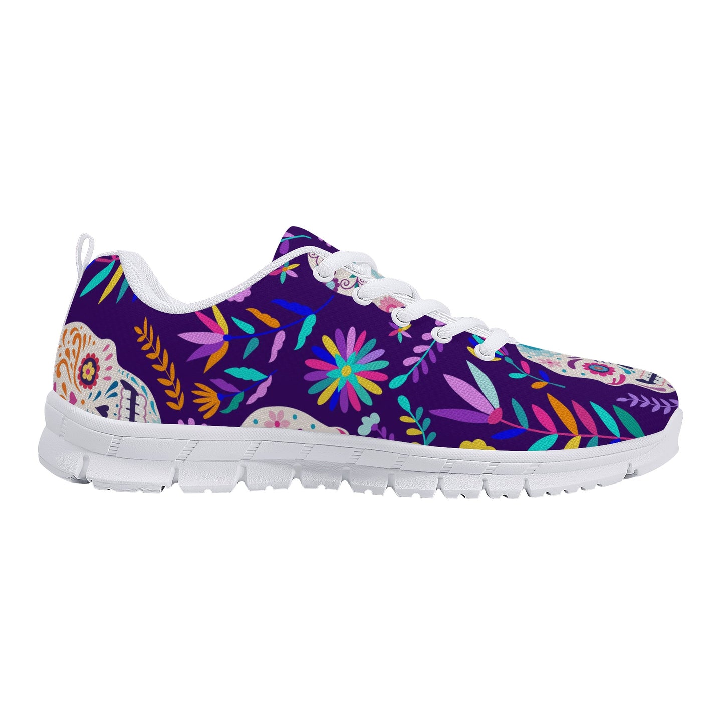 Rose skull floral sugar skull Women's Running Shoes