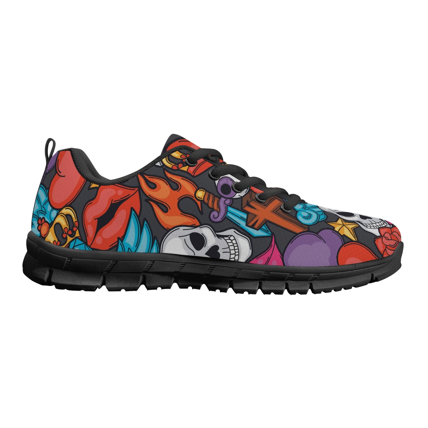 Gothic Halloween pattern Women's Running Shoes