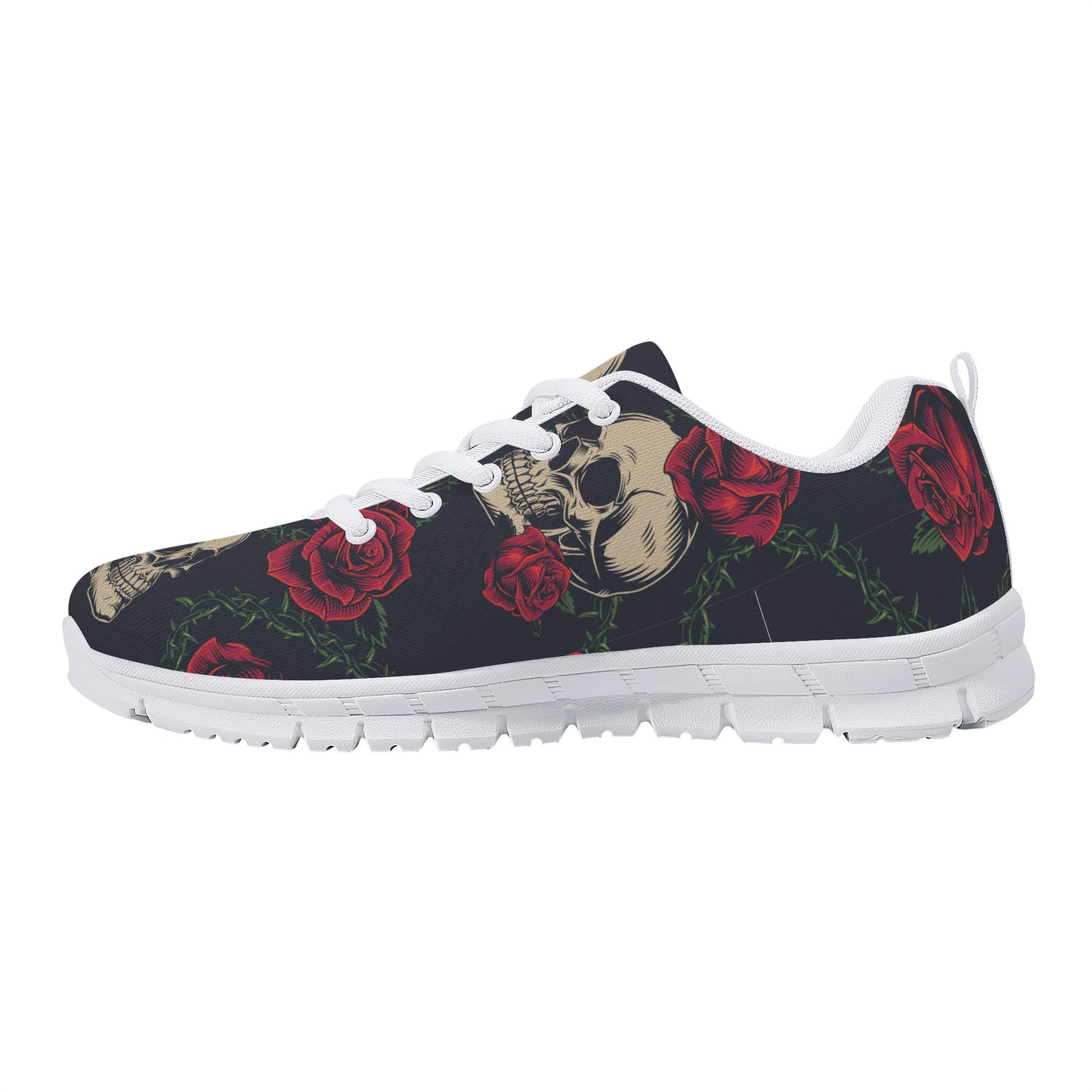 Floral skeleton Halloween grim reaper floral Women's Running Shoes