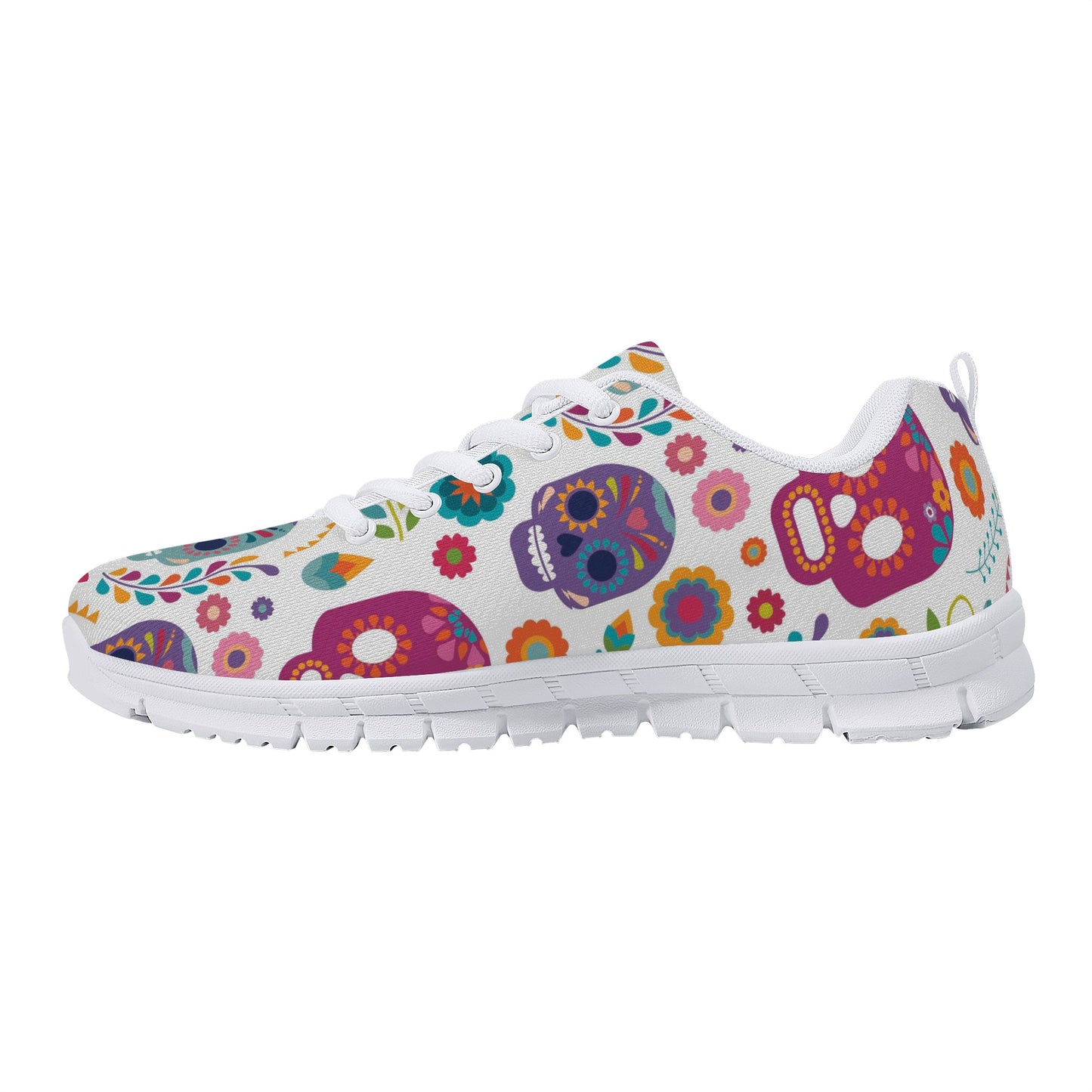 Sugar skull skeleton Halloween Women's Running Shoes