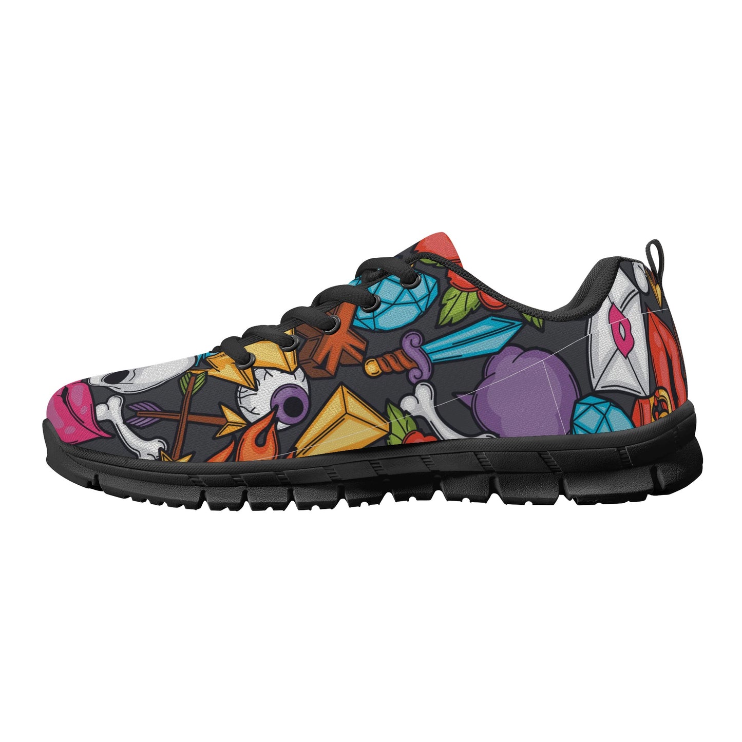 Gothic Halloween pattern Women's Running Shoes