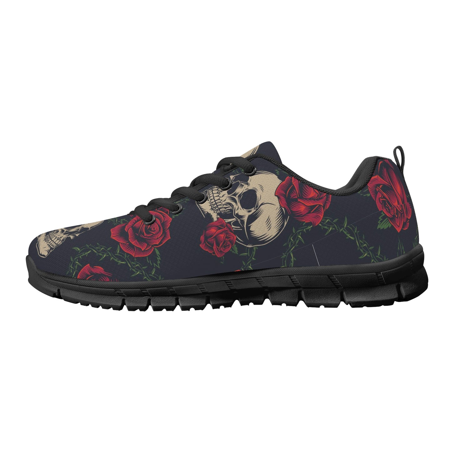 Floral skeleton Halloween grim reaper floral Women's Running Shoes