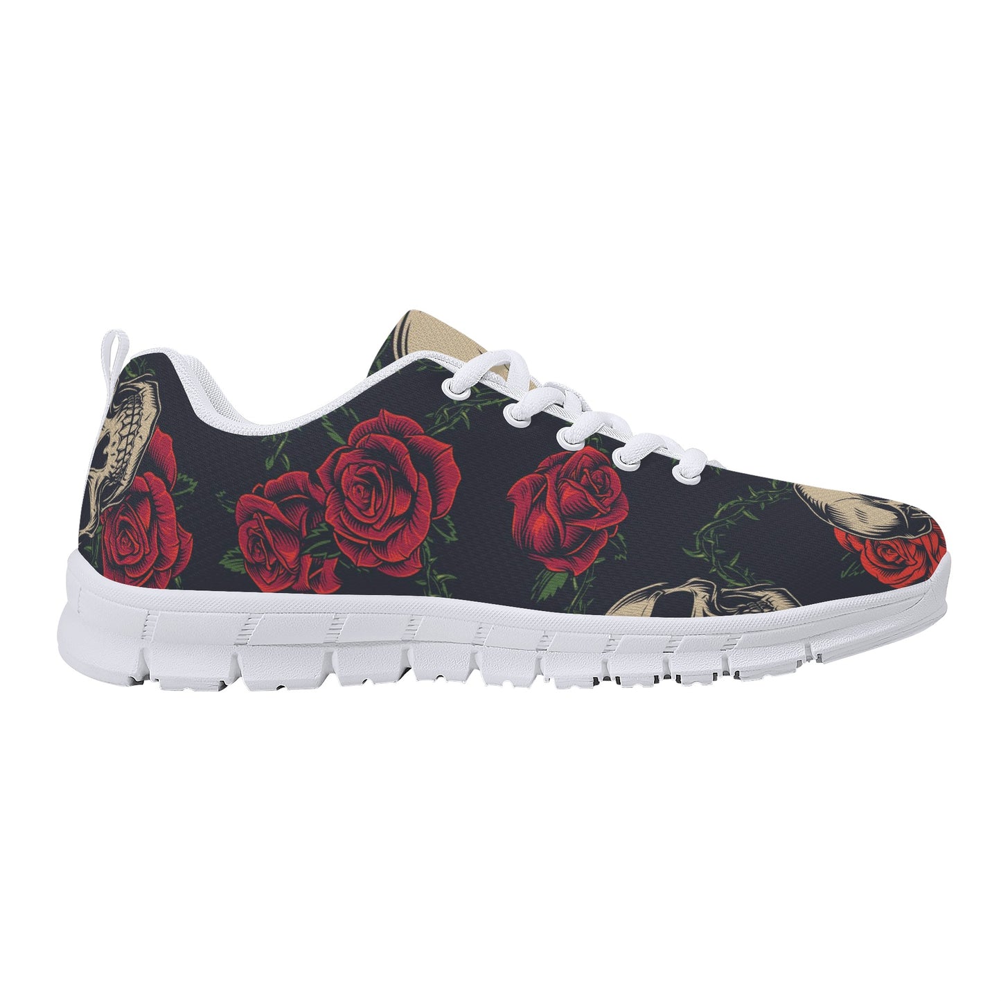 Floral skeleton Halloween grim reaper floral Women's Running Shoes