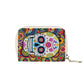 Beautiful sugar skull pattern Zipper Card Holder