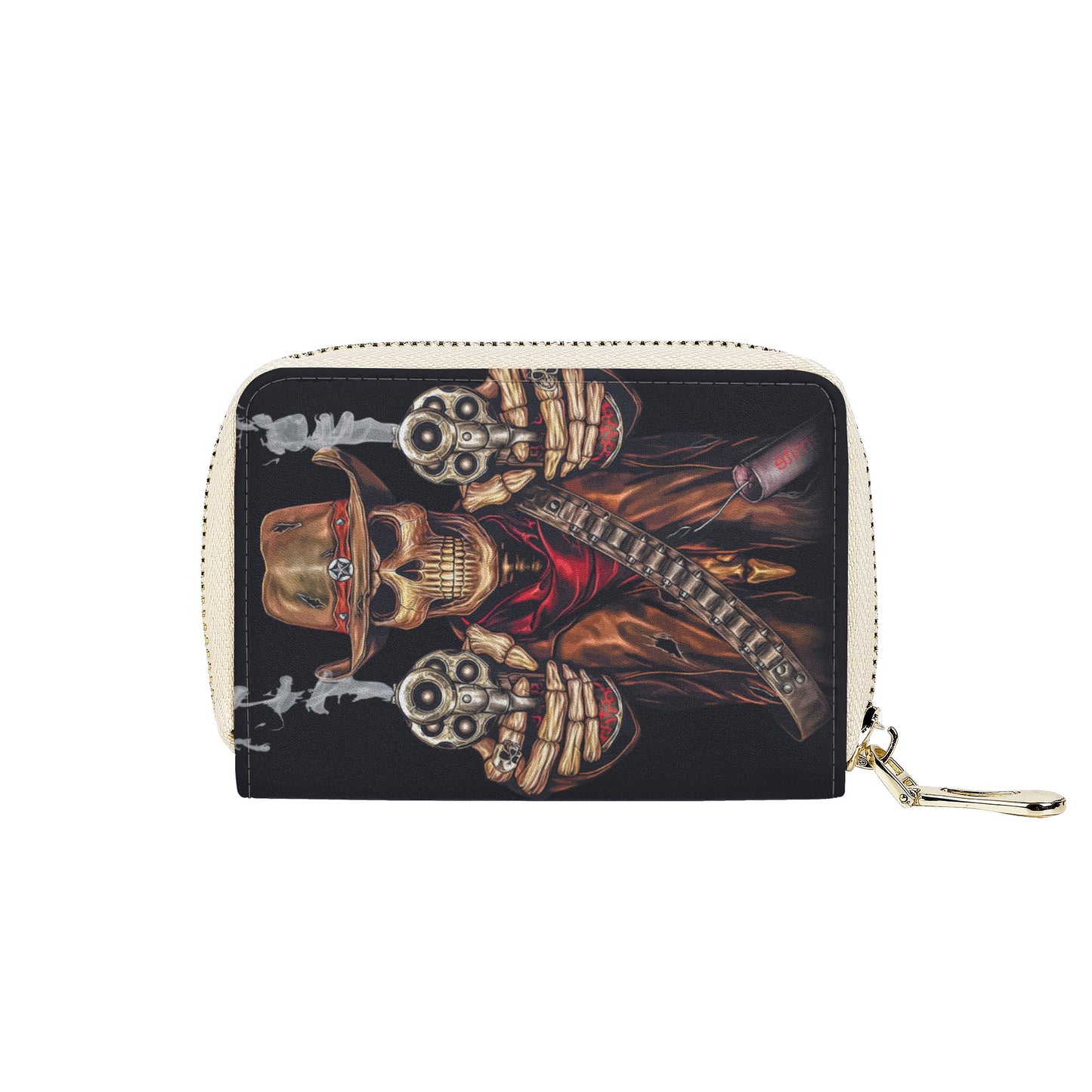 Skull Calaveras candy skull Zipper Card Holder