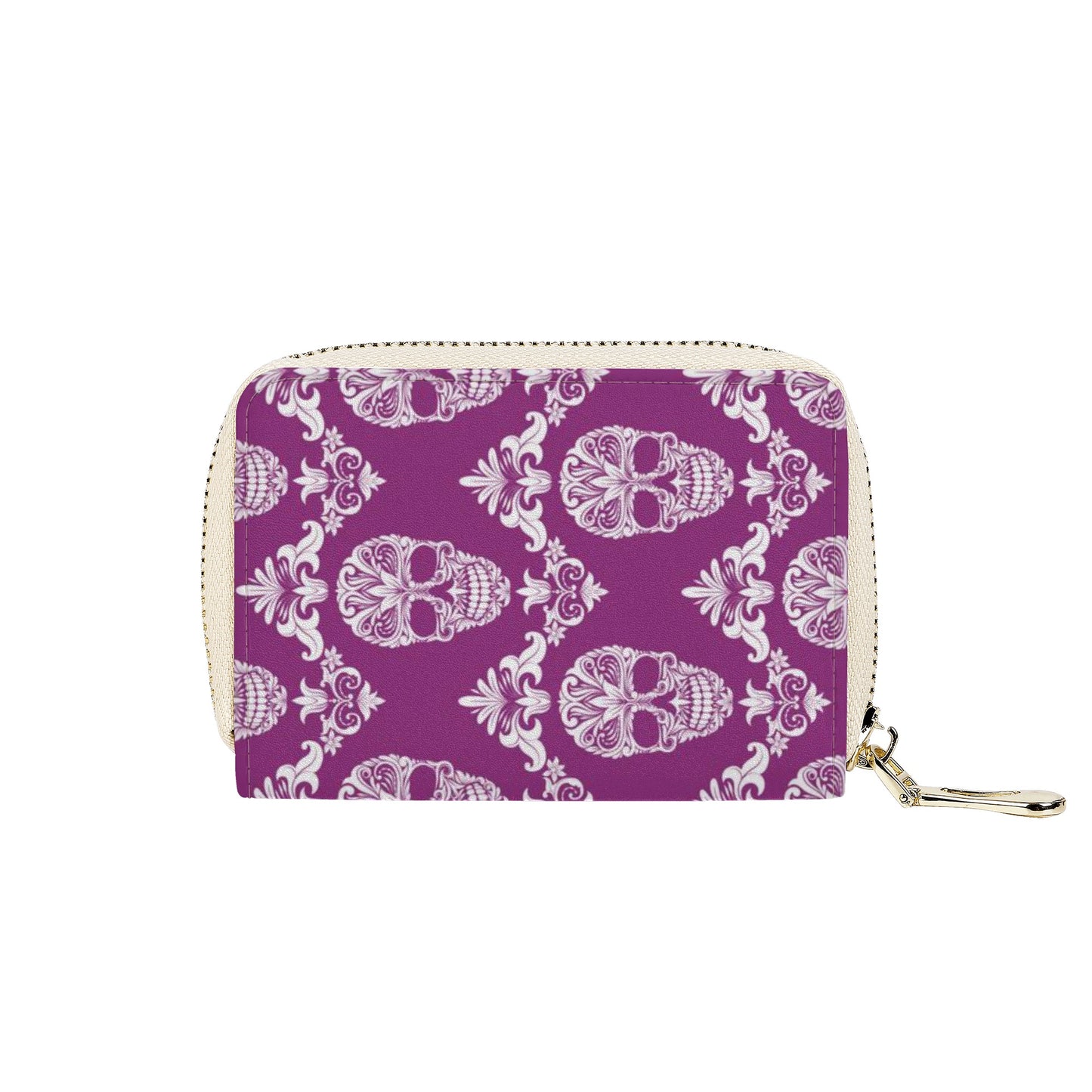 Day of the dead candy skull gothic Zipper Card Holder