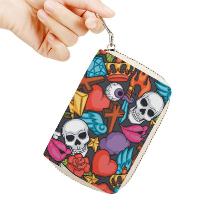 Halloween pattern Zipper Card Holder