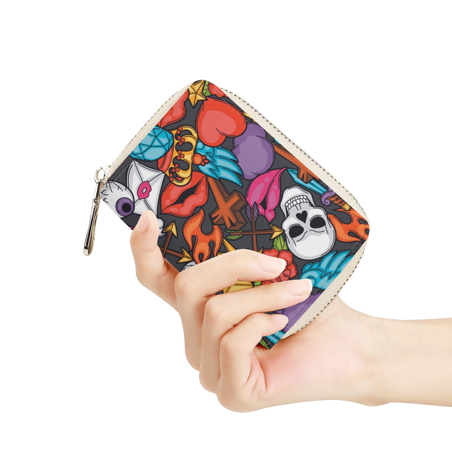 Halloween pattern Zipper Card Holder