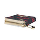 Floral rose skull Halloween pattern Zipper Card Holder
