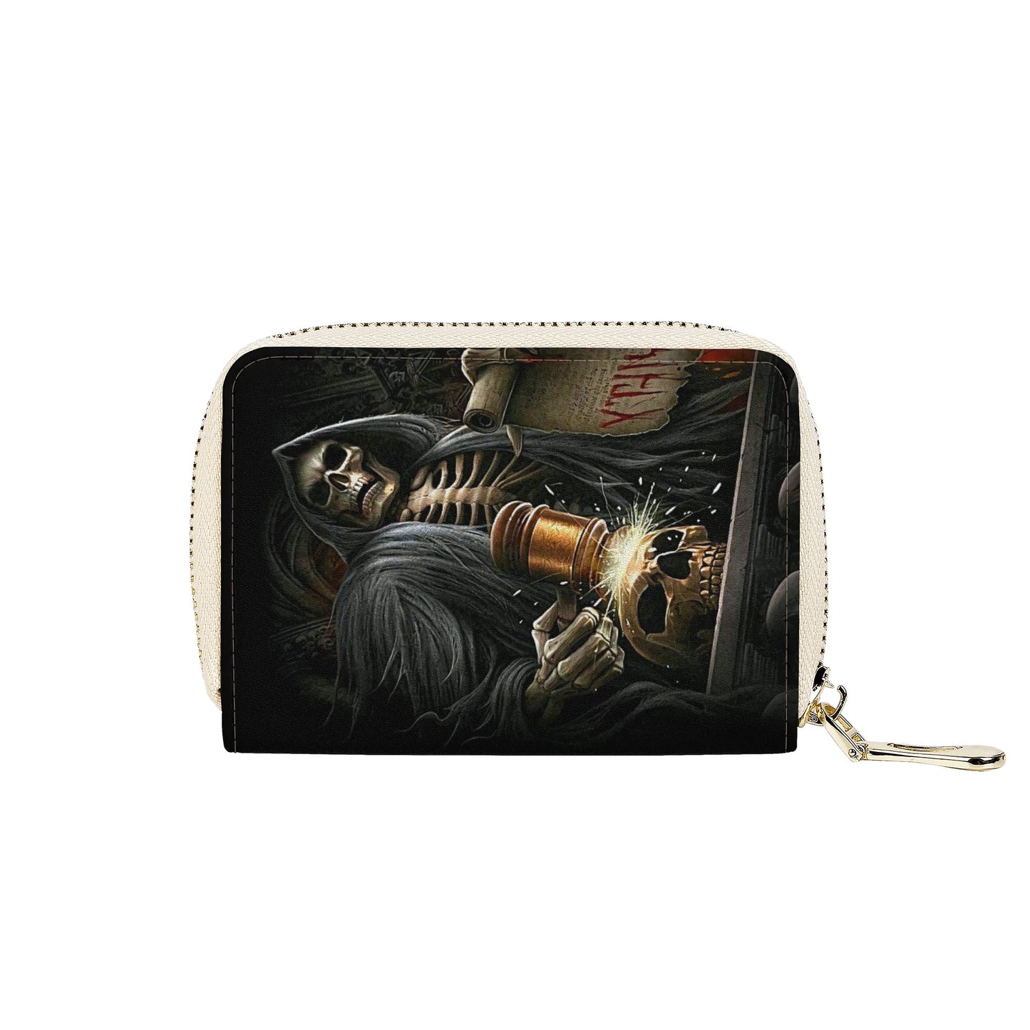 Horror skull Halloween Zipper Card Holder