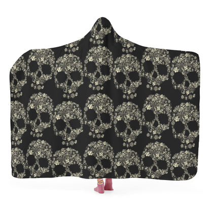 Mexican skull Calaveras Hooded Blanket