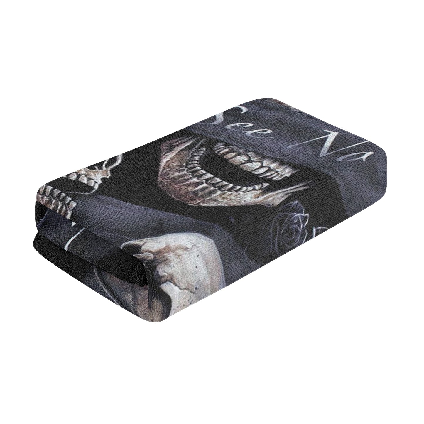 No see no hear no speak evils skull Towel