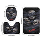 No see no hear no speak evils skull Bath Room Toilet Set