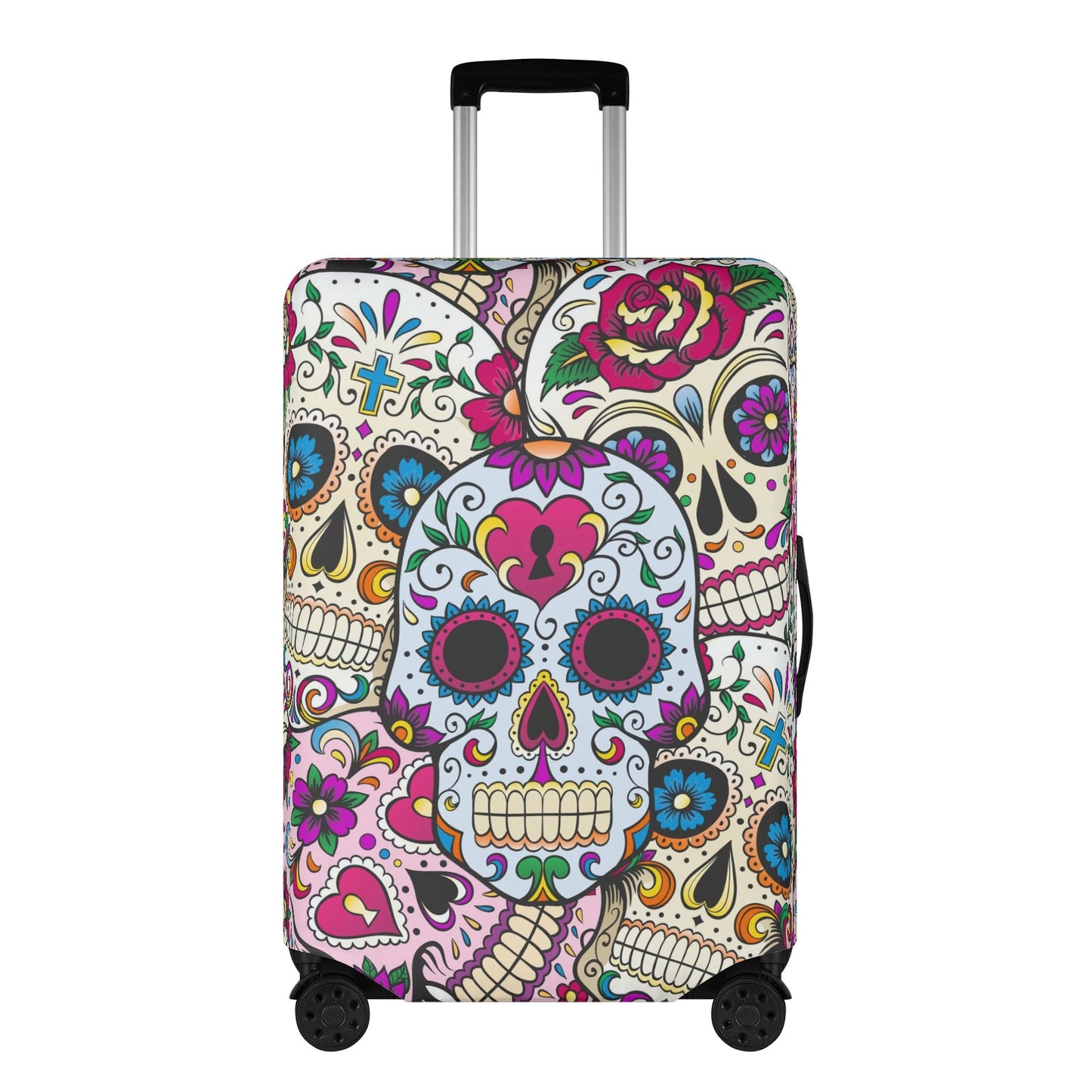 Sugar skull pattern day of the dead Polyester Luggage Cover