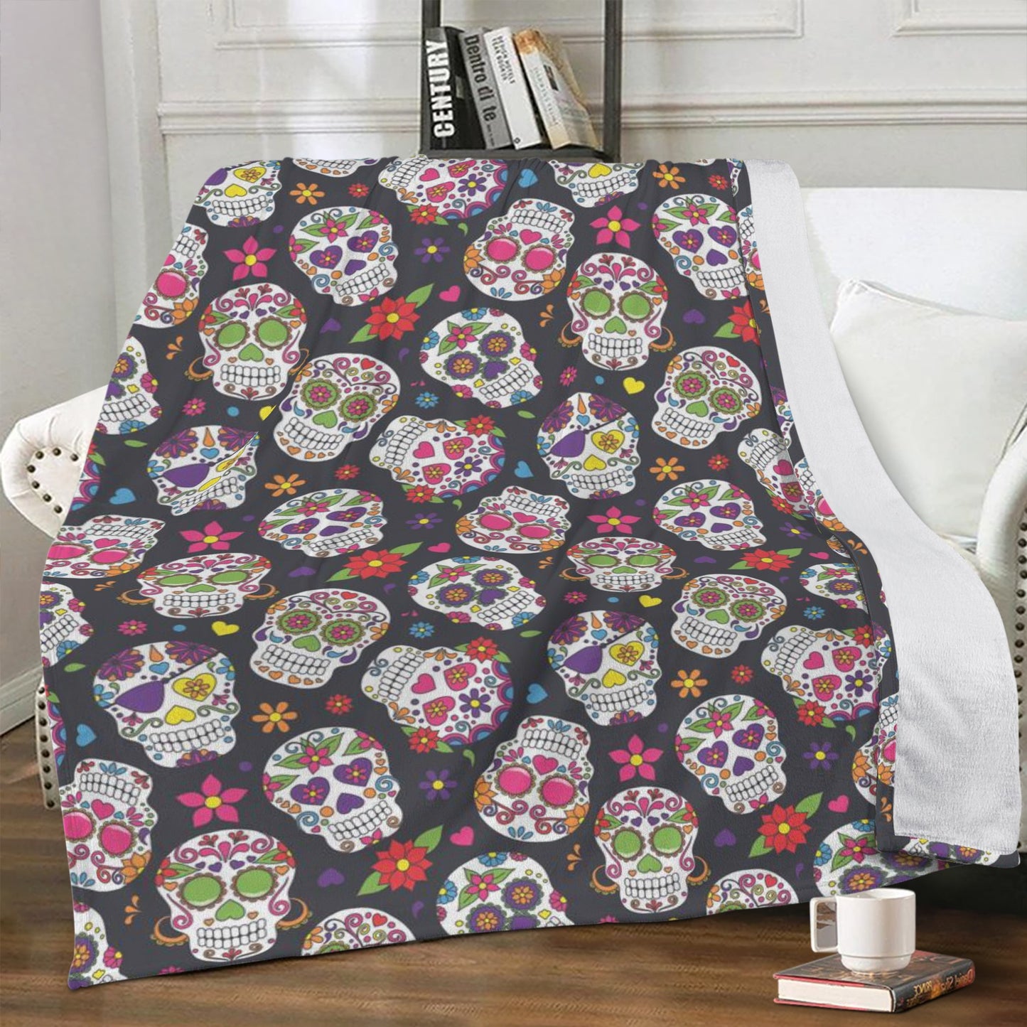 Day of the dead pattern skull Blanket Fleece