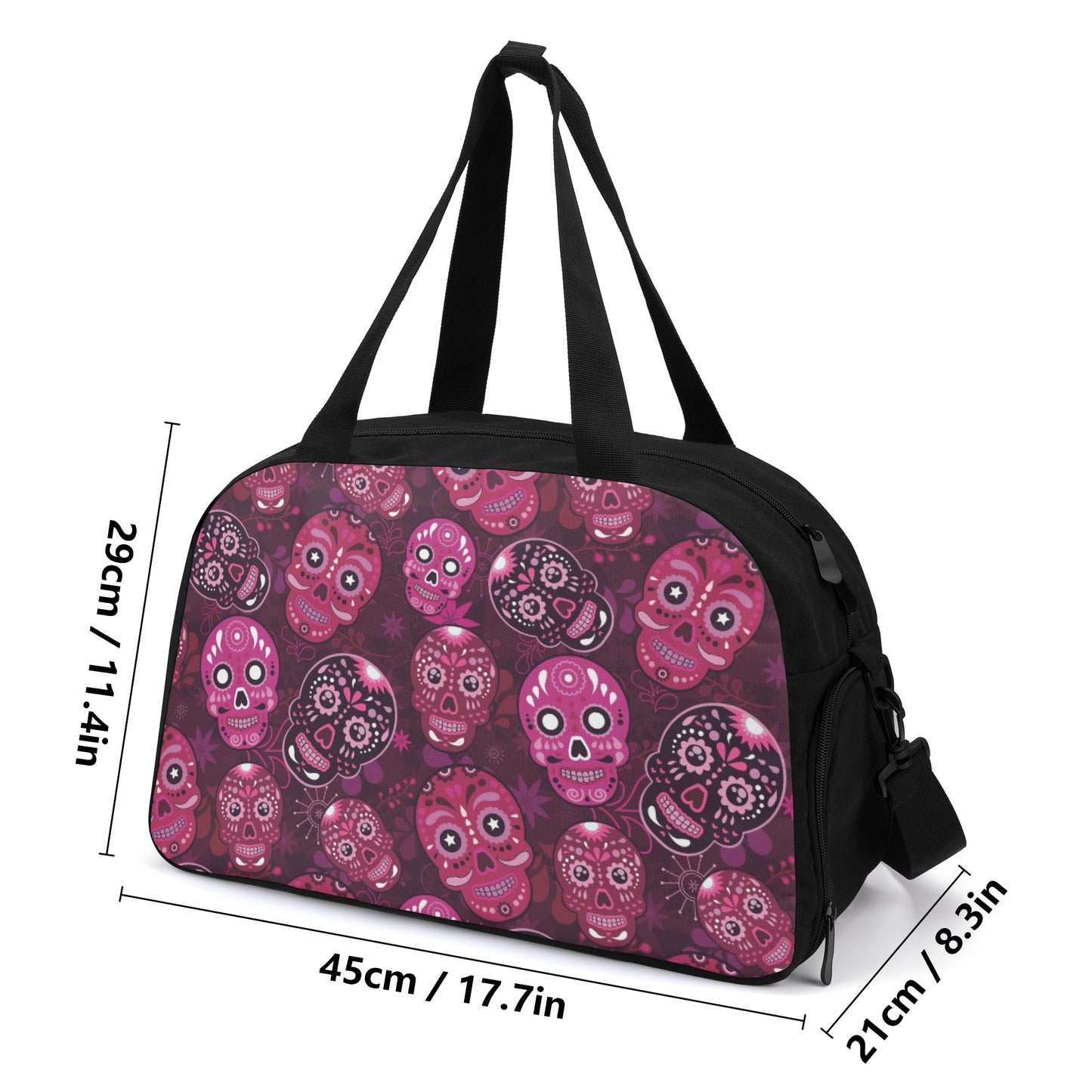 Sugar skull pattern Travel Luggage Bag