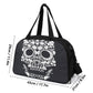 Floral skull Travel Luggage Bag