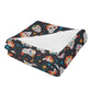 Day of the dead pattenr Long Vertical Flannel Breathable Blanket 4 Sizes