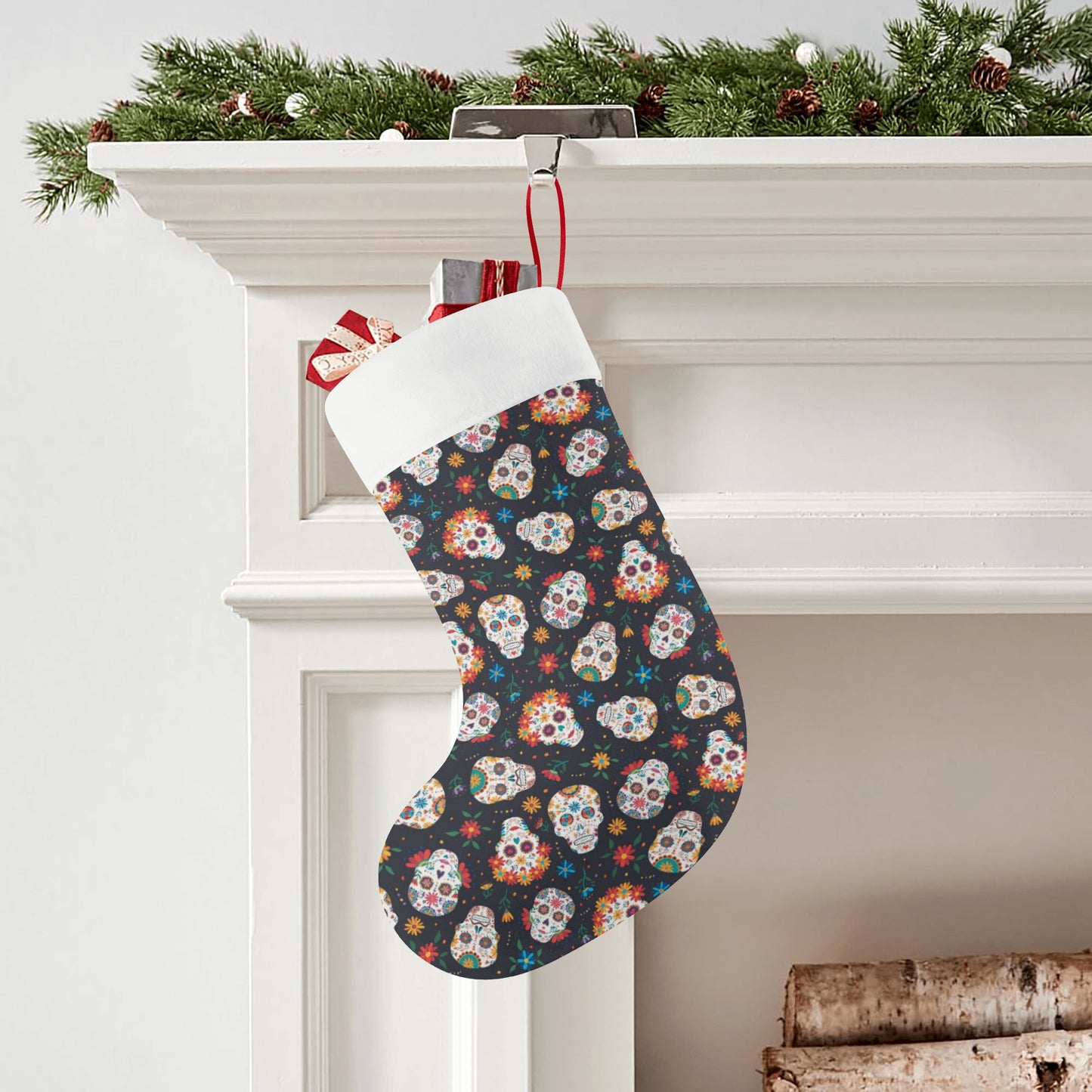 Day of the dead sugar skull Custom Christmas Stockings