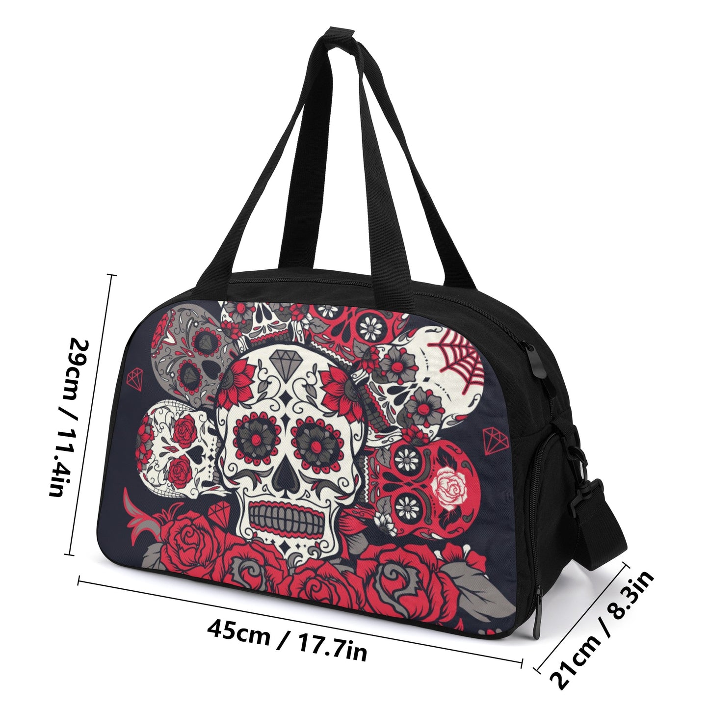 Sugar skull candy skulls pattern Travel Luggage Bag