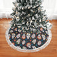 Dia de los muertos Calaveras skull Fringed Christmas Tree Skirts