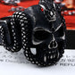 retro style stainless steel Vintage snake ring with red stone devil skull biker exquisite jewelry for man  BR8-440