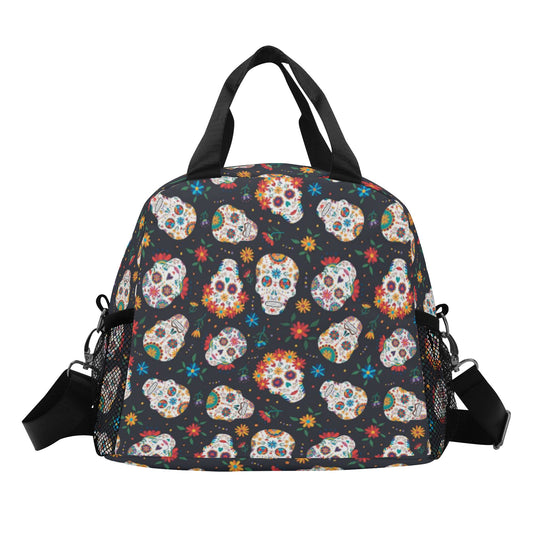 All Day of the dead sugar skull pattern Over Printing Lunch Bag