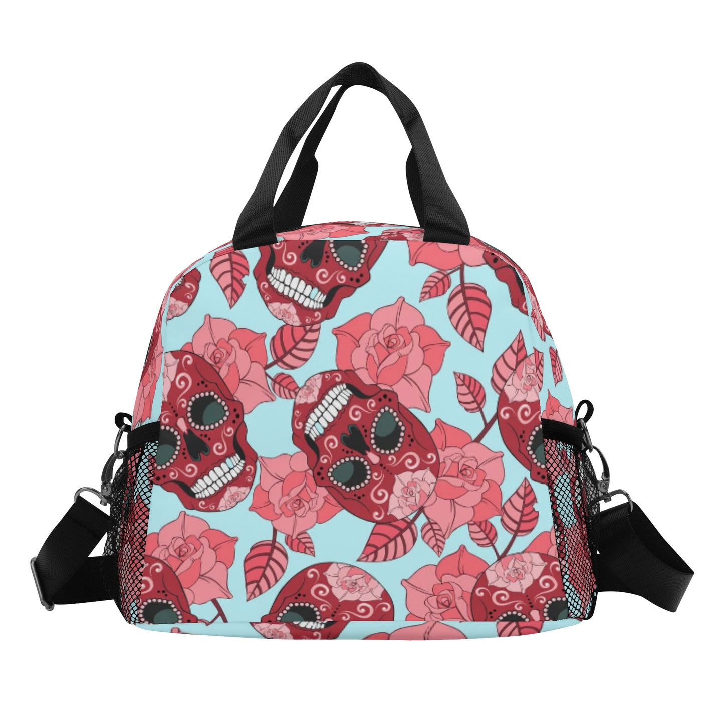 All Dia de los muertos candy skull pattern Over Printing Lunch Bag