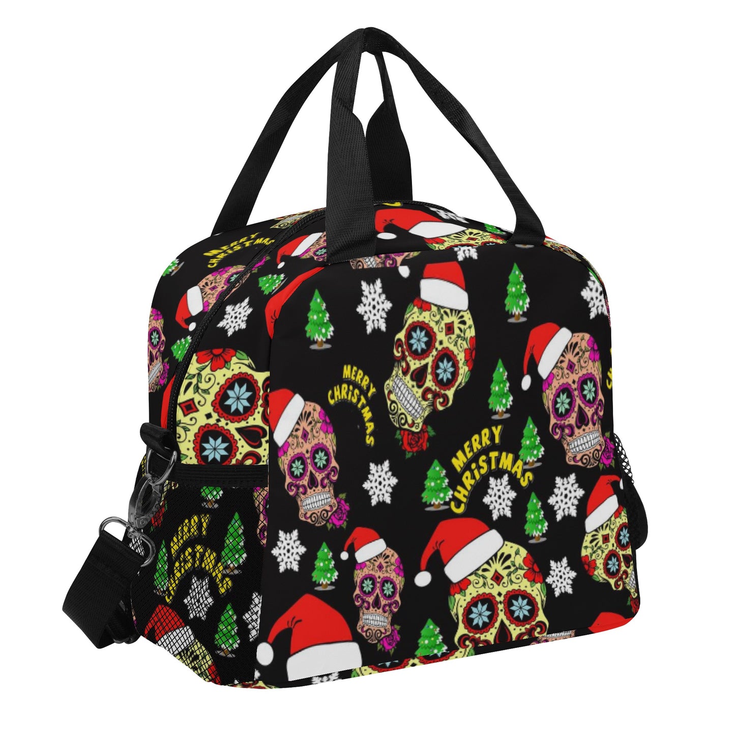 Sugar skull merry christmas Over Printing Lunch Bag