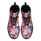 Sugar skull day of the dead pattern Women's Leather Boots