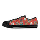 Sugar skull day of the dead pattern Women's Low Top Canvas Shoes